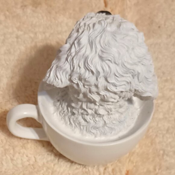 COPY - EUC ~ Pacific Giftware's Adorable Teacup Pet Collectible Bichon Frise Fi… - Picture 4 of 6